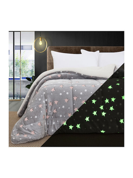 Beauty Home Kinderbettdecke Leuchtend Einzel Gray 160x220cm