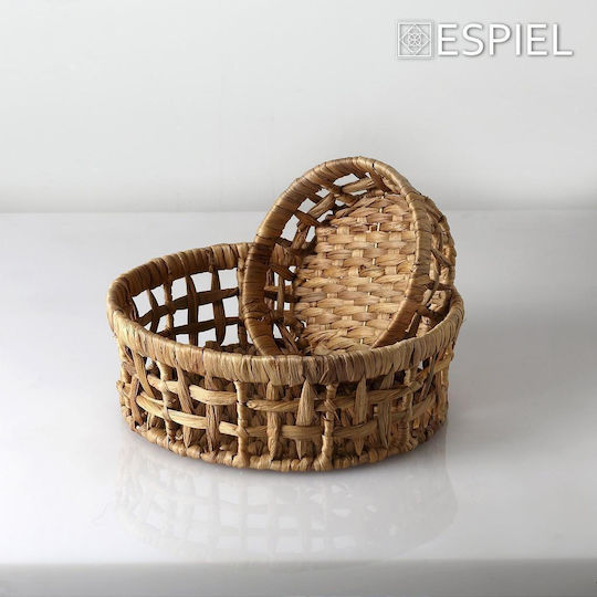 Espiel Ψωμιέρα Ψάθινη Μπεζ 30x30x10.5cm
