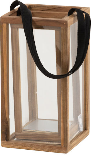 Freebox Wooden Lantern Yellow 21x21x40cm
