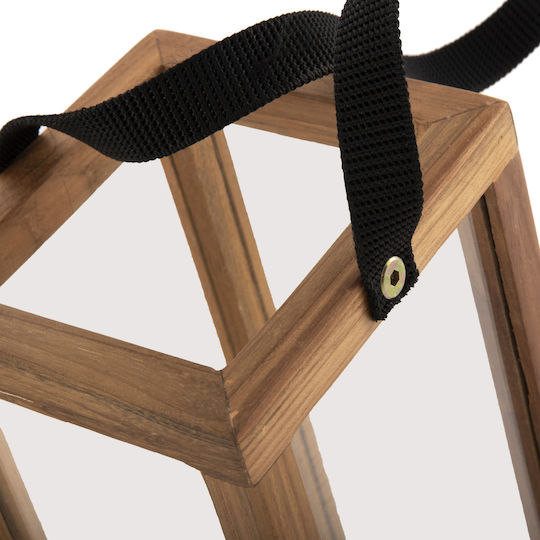 Freebox Wooden Lantern Yellow 21x21x40cm