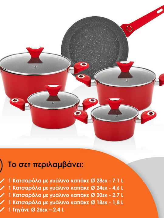 Zilan Cookware Set From Aluminum With Non-stick Coating 5pcs