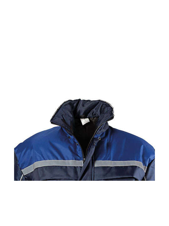 Stenso Work Jacket Reflective Cold with Detachable Hood Blue