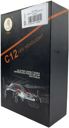 Auto Gs Lamps Car C12 H1 LED 6000K Cold White 12V 36W 2pcs