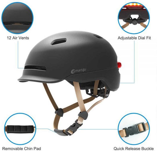 Xiaomi Helmet with LED Lighting Helm für Elektro-Roller Xiaomi in Weiß Farbe SH50L/MWH