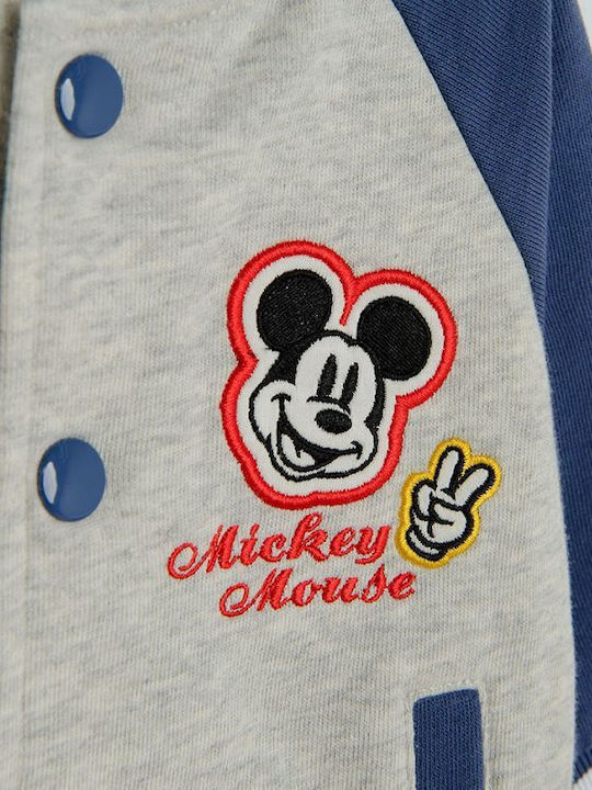 Kinder-Strickjacke Μπλε γκρι.