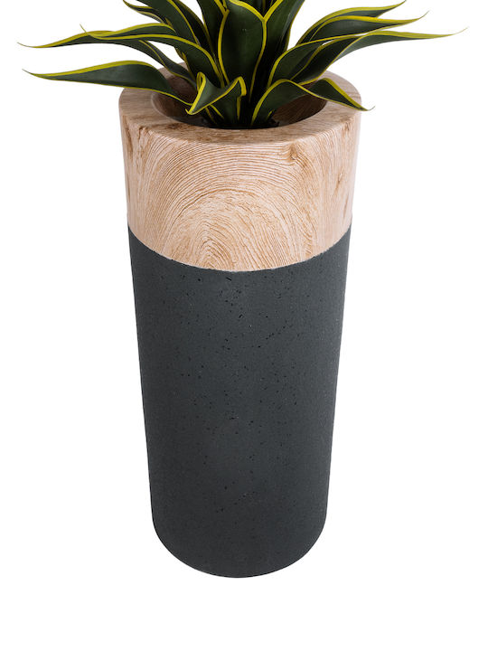 GloboStar Bellano Planter Polyester Brown with Stand 36x36x90cm.