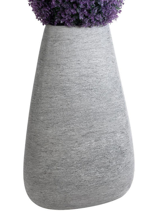 GloboStar Oxford Planter Polyester Gray with Stand 45x45x72cm.