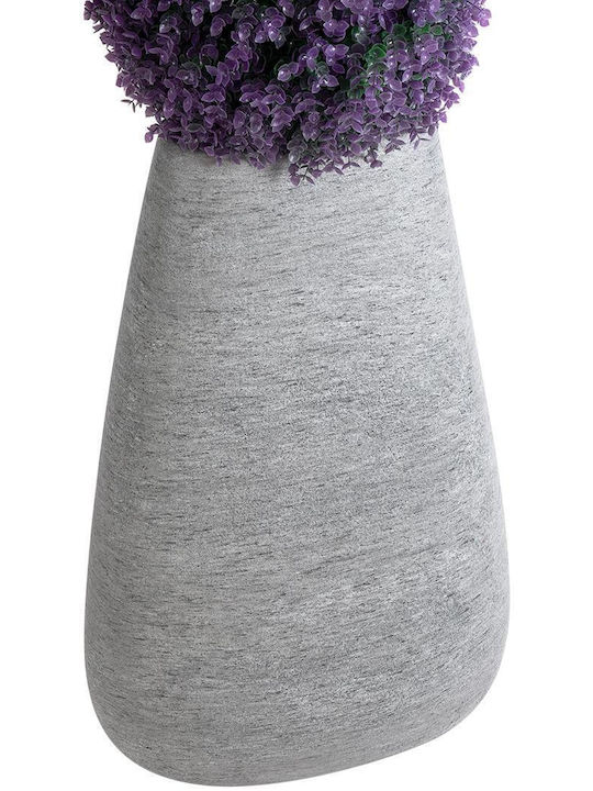 GloboStar Oxford Planter Polyester Gray with Stand 45x45x72cm.