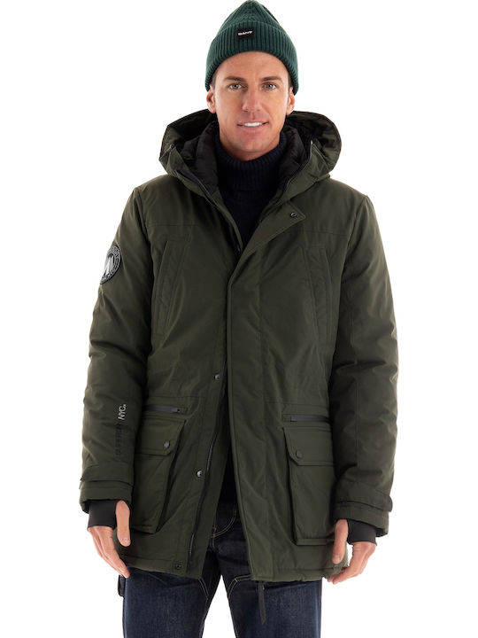City Winter Jacke Parka Wasserdicht Khaki