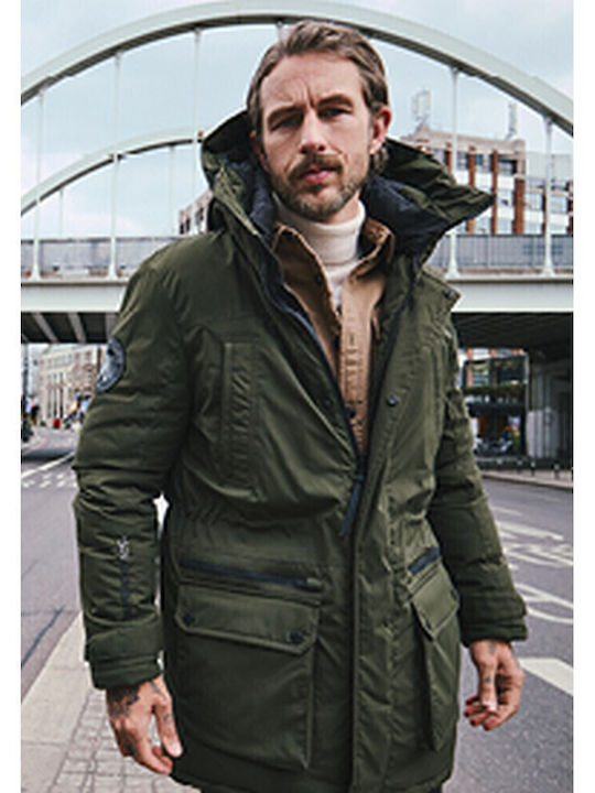 City Winter Jacke Parka Wasserdicht Khaki