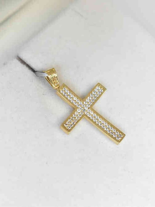 Дамски Златен Кръст 14K с Верижка