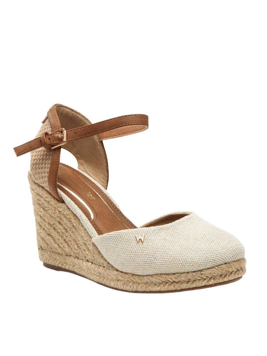 Wrangler Brava Damenplattformen im Espadrilles-Stil Beige