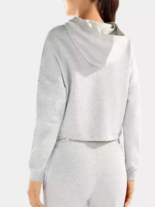 Freddy Women's Cropped Hooded Sweatshirt Gray