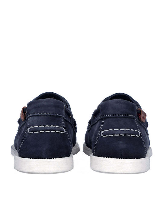 Baltic Δερμάτινα Ανδρικά Boat Shoes σε Μπλε Χρώμα