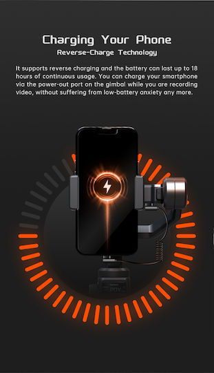 Hohem iSteady M6 Phone Gimbal with 3 Axis Stabilization and 18 Operating Hours Black