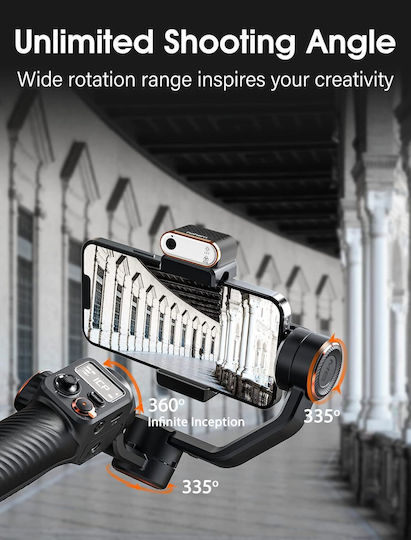 Hohem iSteady M6 Phone Gimbal with 3 Axis Stabilization and 18 Operating Hours Black