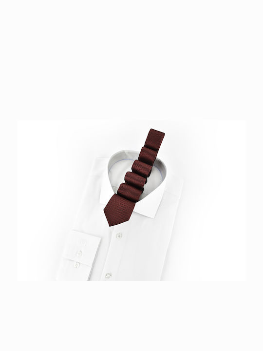 Makis Tselios Fashion Ανδρική Γραβάτα Μονόχρωμη σε Μπορντό Χρώμα