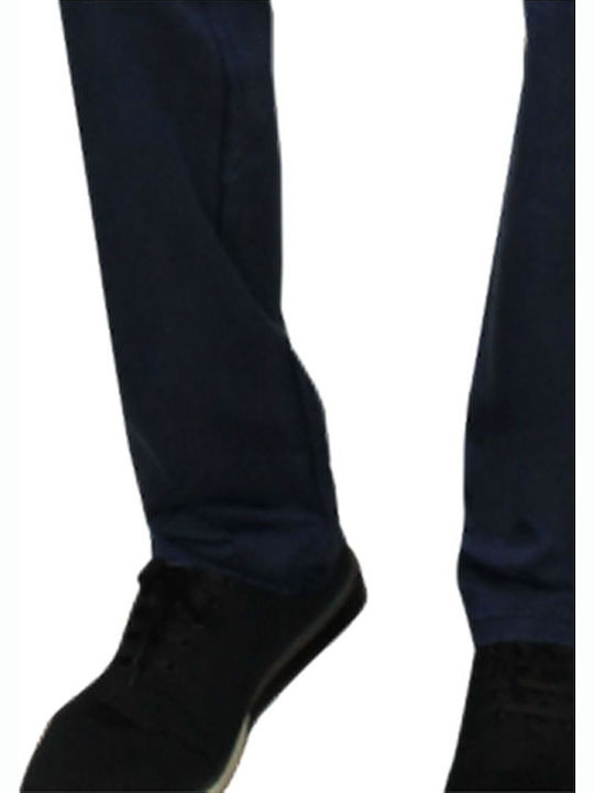 Trousers Chino Elastic Navy Blue