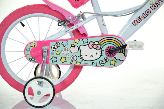 Dino Bikes Hello Kitty 16" Kinder Fahrrad Stadt Weiß