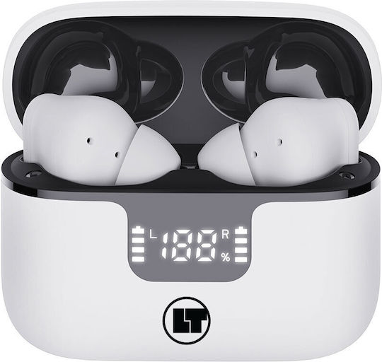 Lamtech LAM113041 In-ear Bluetooth Handsfree Ακουστικά με Θήκη Φόρτισης Λευκά