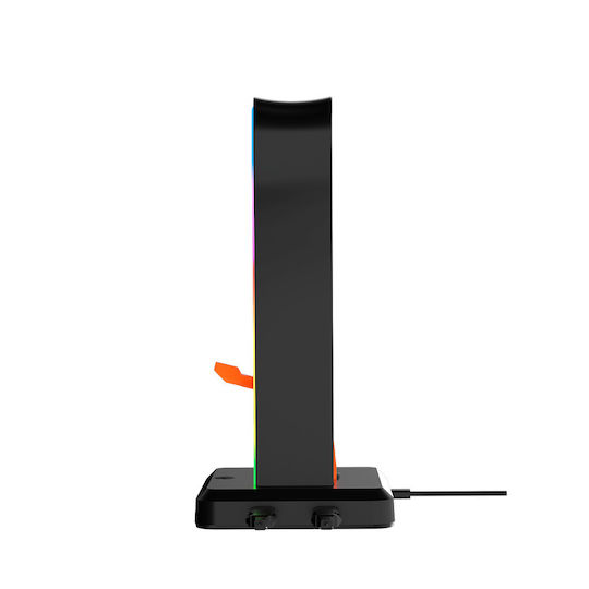 Meetion Tabletop Suport Căști cu Iluminare LED și Port USB Gri
