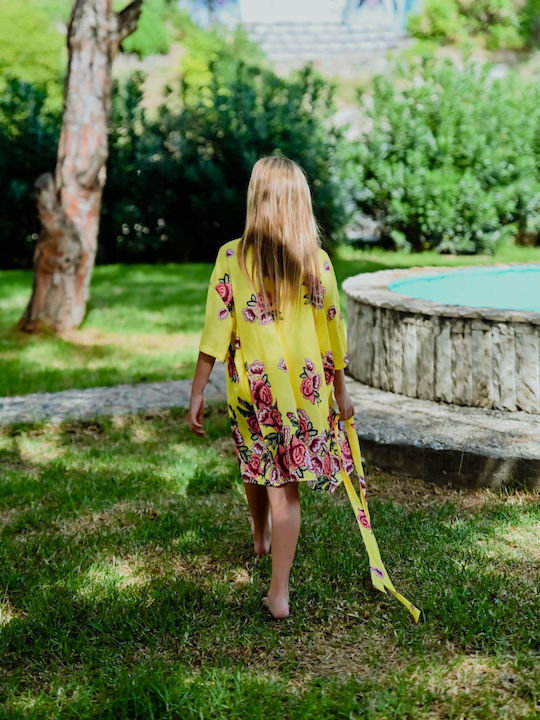 Girls Dress Short Sleeve Yellow