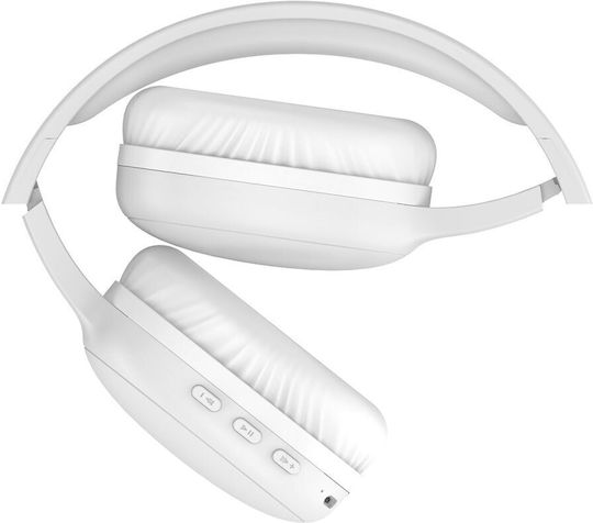 Lamtech LAM113027 Bluetooth Wireless Over Ear Headphones with 15 hours of Operation and Quick Charge White