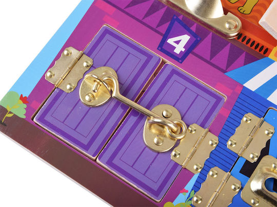 Jokomisiada Ziehspielzeug Sensory Board Manipulative Castles aus Holz