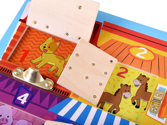Jokomisiada Ziehspielzeug Sensory Board Manipulative Castles aus Holz