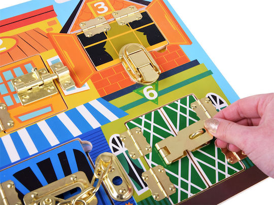 Jokomisiada Ziehspielzeug Sensory Board Manipulative Castles aus Holz