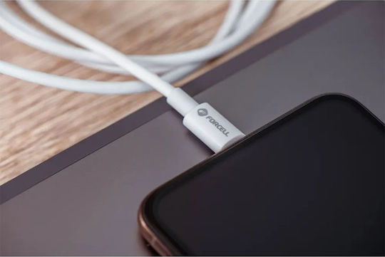 Forcell USB 2.0 Cable USB-C Male - USB-C 100W White 3m 12312