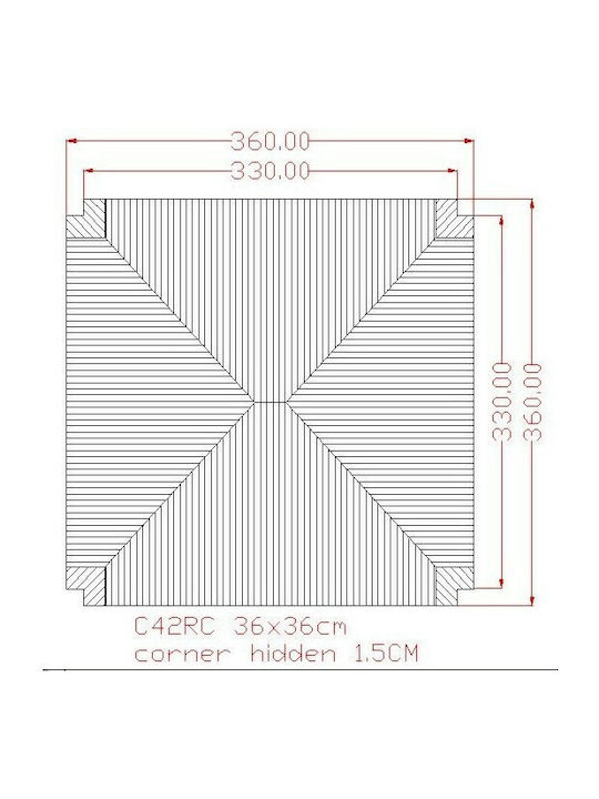 Square Seat Surface made of Straw 36x36cm 611 1pcs