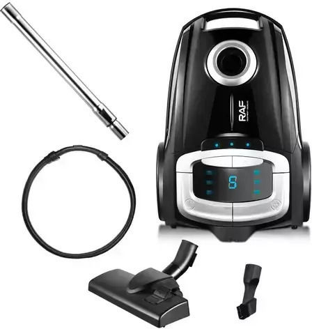 Raf R8755 Staubsauger Feststoffe 2800W mit Kunststoff Behälter 4Es