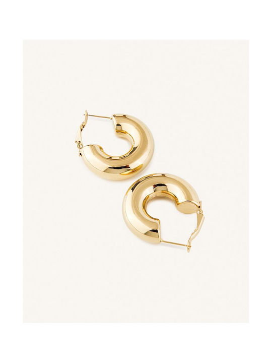 StanStefan Earrings Hoops made of Steel Gold Plated