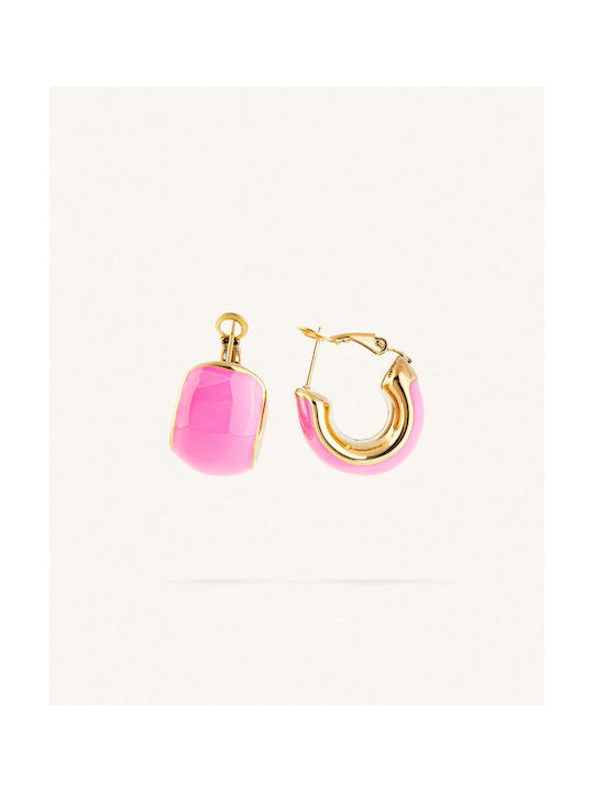 StanStefan Earrings Hoops made of Steel Gold Plated