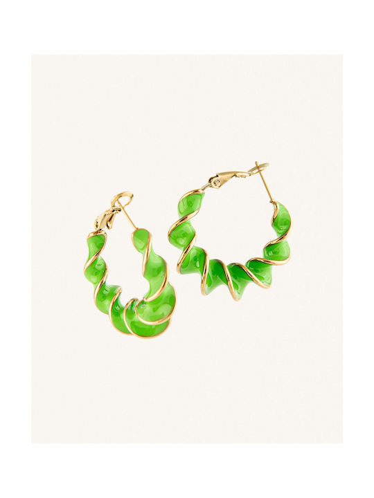 StanStefan Earrings Hoops made of Steel Gold Plated