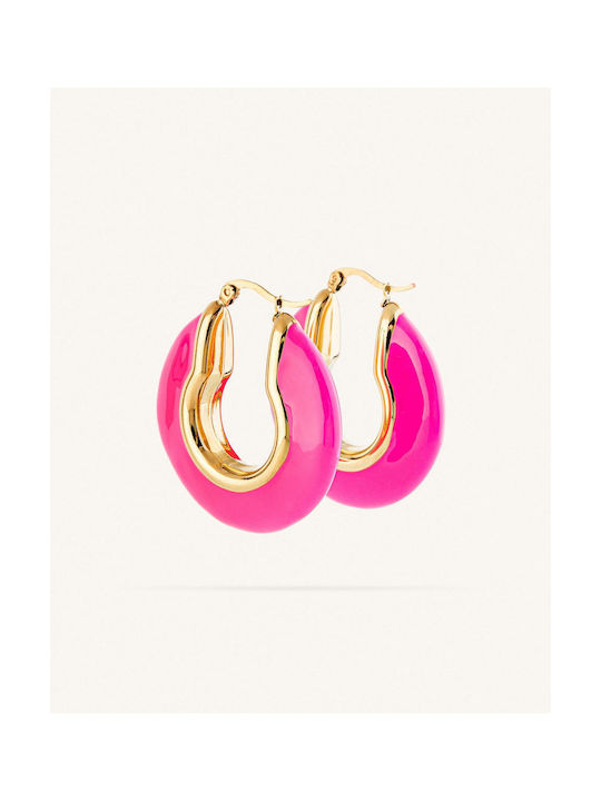 StanStefan Set Earrings Hoops made of Steel Gold Plated