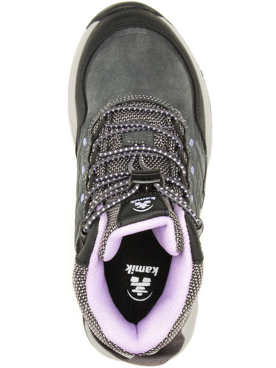 Kinderstiefel mit Schnürsenkeln Grau