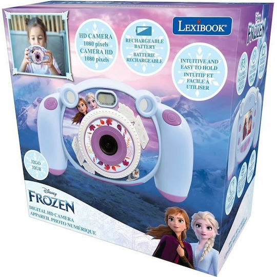 eKids Lexibook Frozen Compact Φωτογραφική Μηχανή 2MP με Οθόνη 2" και Ανάλυση Video 1280 x 720 pixels Μωβ