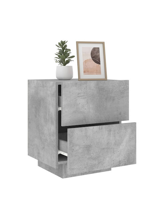 Nachttische Grey Concrete 2Stück 45x40x55cm