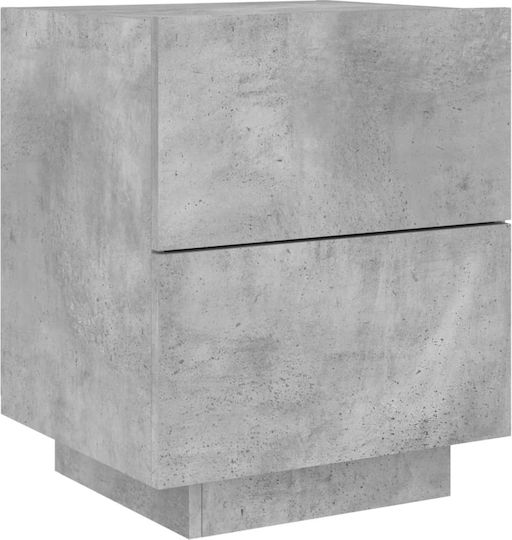 Комоди Дървени Сив бетон 2бр 45x40x55см
