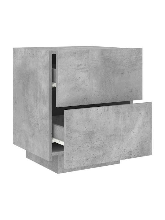 Nachttische Grey Concrete 2Stück 45x40x55cm