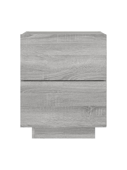 Κομοδίνα Ξύλινα Γκρι Sonoma 2τμχ 45x40x55cm