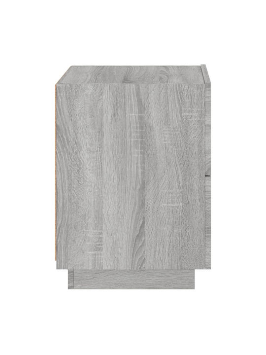 Κομοδίνα Ξύλινα Γκρι Sonoma 2τμχ 45x40x55cm