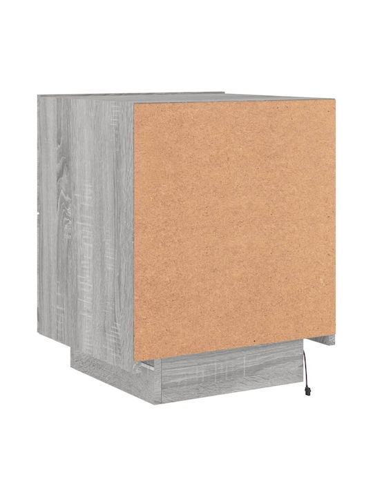Κομοδίνα Ξύλινα Γκρι Sonoma 2τμχ 45x40x55cm