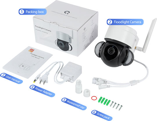 EDUP 30.005.0007 IP Камера за наблюдение Full HD+ 5MP с Микрофон и Обектив 3.6мм