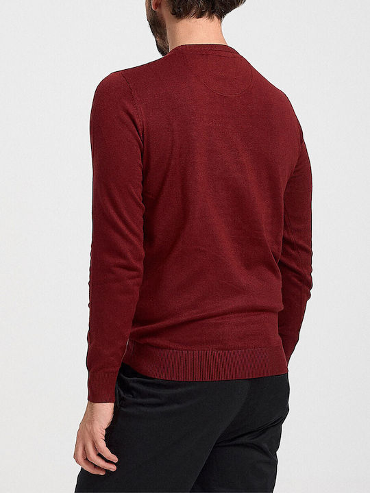 Rook Herren Langarm-Pullover Bordeaux