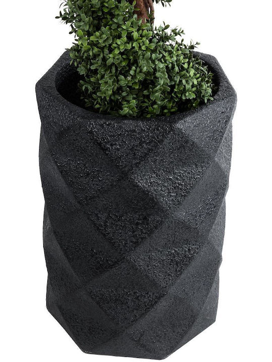 GloboStar Planter Polyester Black with Stand 40x40x90cm.