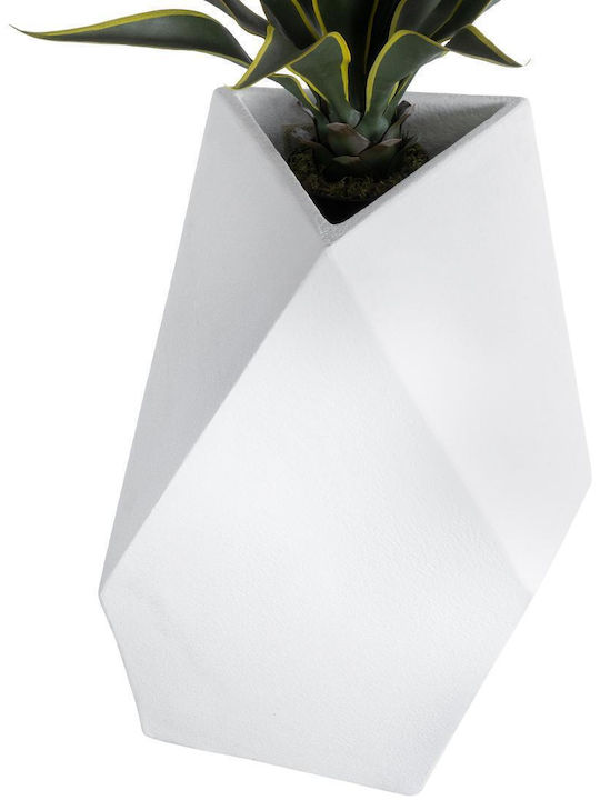 GloboStar Artificial Garden Alberobello Κασπώ Πολυεστερικό Λευκό 58x58x90εκ.