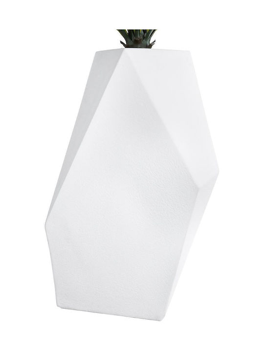 GloboStar Artificial Garden Alberobello Κασπώ Πολυεστερικό Λευκό 58x58x90εκ.